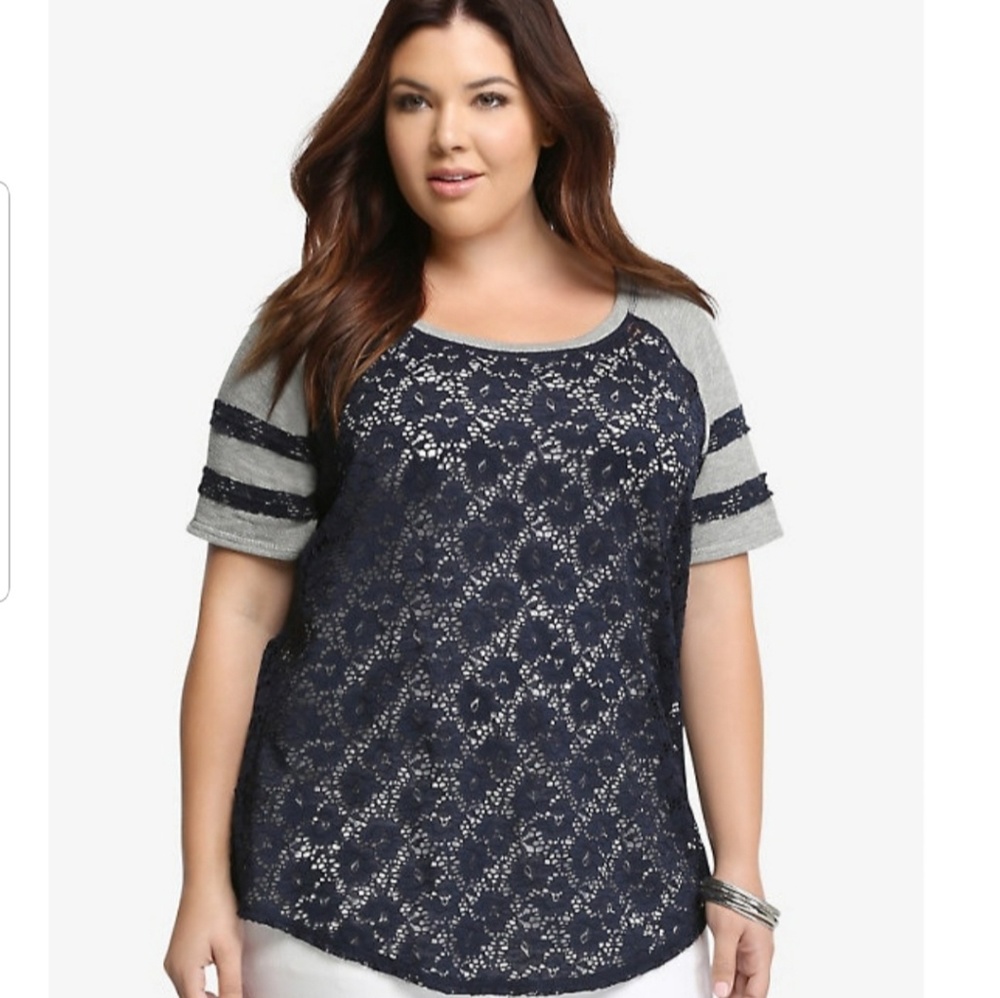 Torrid lace football top